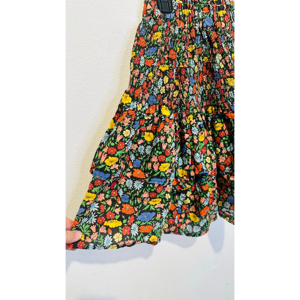 PERSEVERANCE Multicolor Floral Print Blooms Smocked Midi Skirt size 16 US 12 - Picture 8 of 12